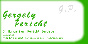 gergely pericht business card